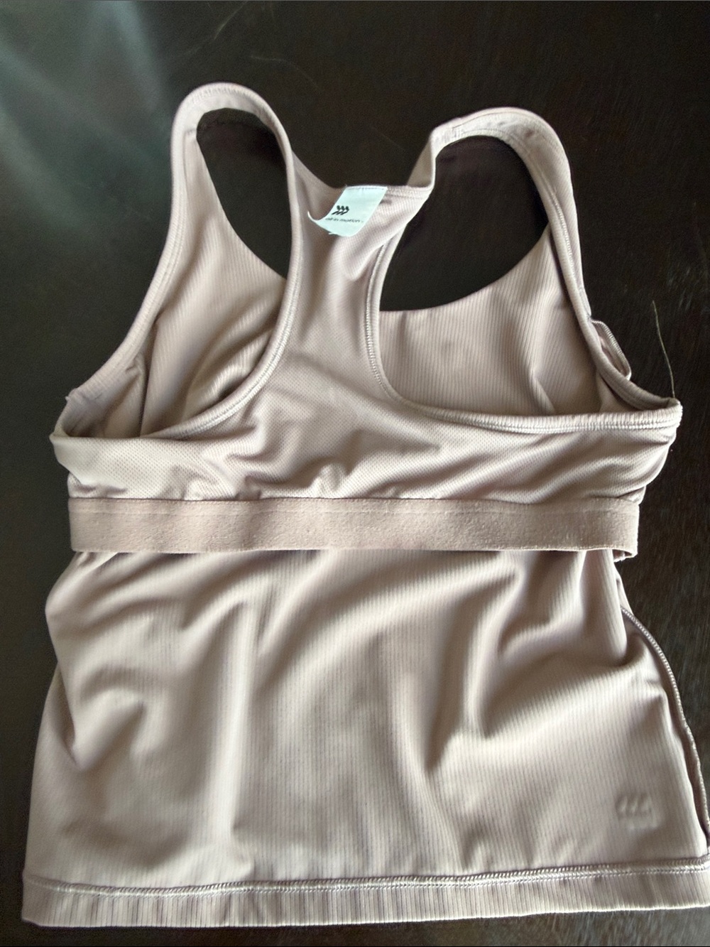 all in motion Blush Ribbed Racerback Tank - Picture 5 of 6
